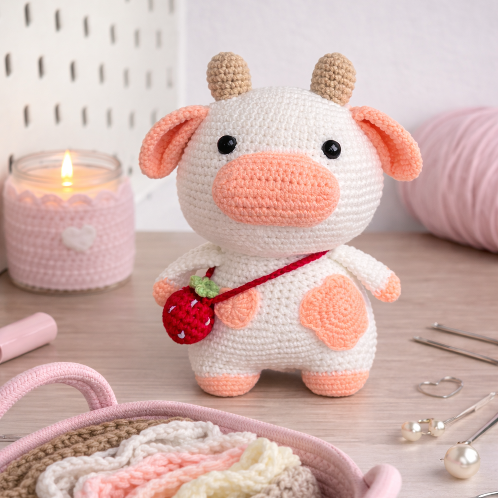 [Handmade Crochet] Moochi 🐮 — The Flavored Cow WabiSnuggle Plush