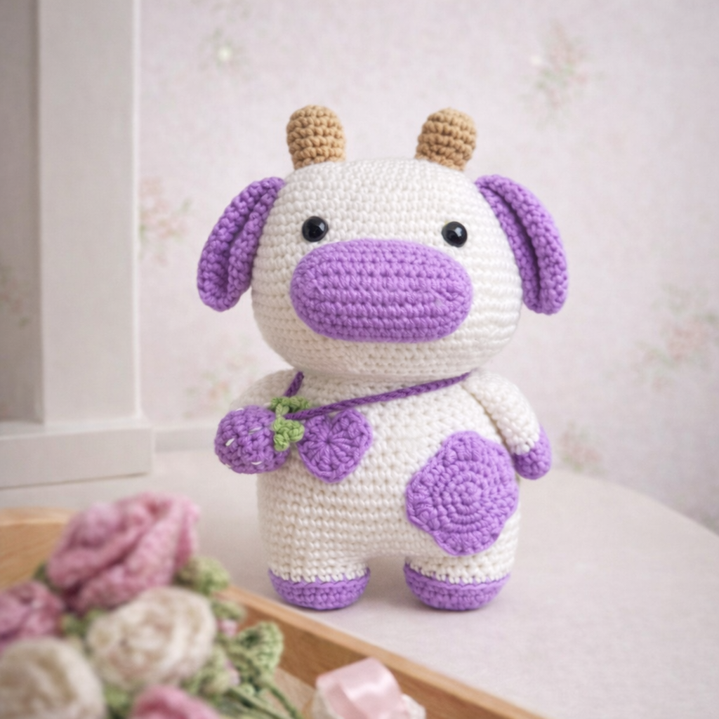 [Handmade Crochet] Moochi 🐮 — The Flavored Cow WabiSnuggle Plush