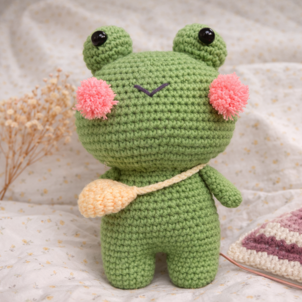[Handmade Crochet] Cece 🐸 — The Messenger Frog WabiSnuggle Plush