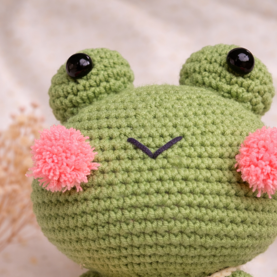[Handmade Crochet] Cece 🐸 — The Messenger Frog WabiSnuggle Plush