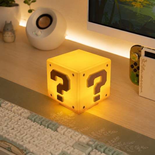 Retro Block Lamp - Mario-inspired Night Lamp