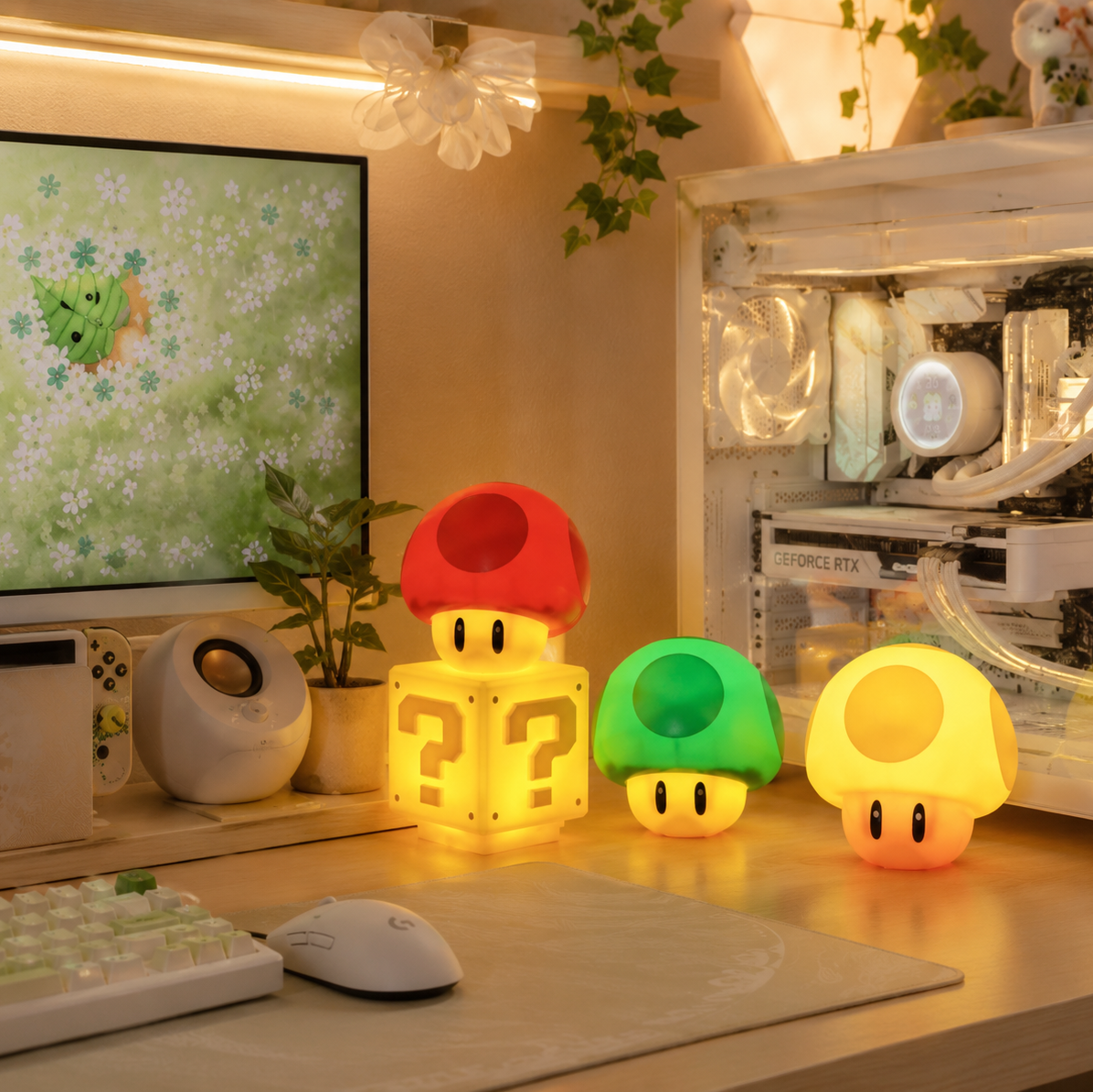 Retro Block Lamp - Mario-inspired Night Lamp