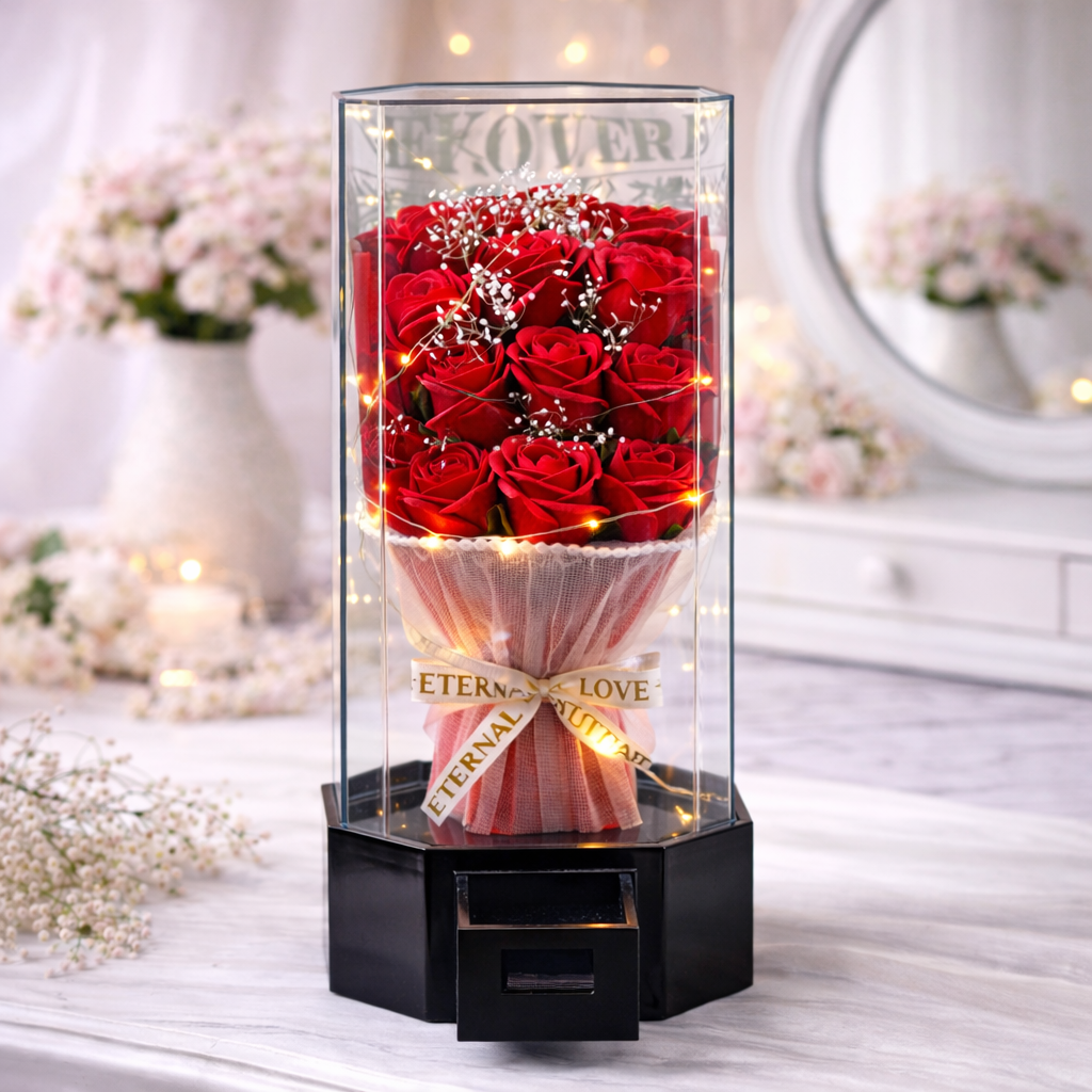 Éternelle Rose Bouquet - Bouquet Music Box