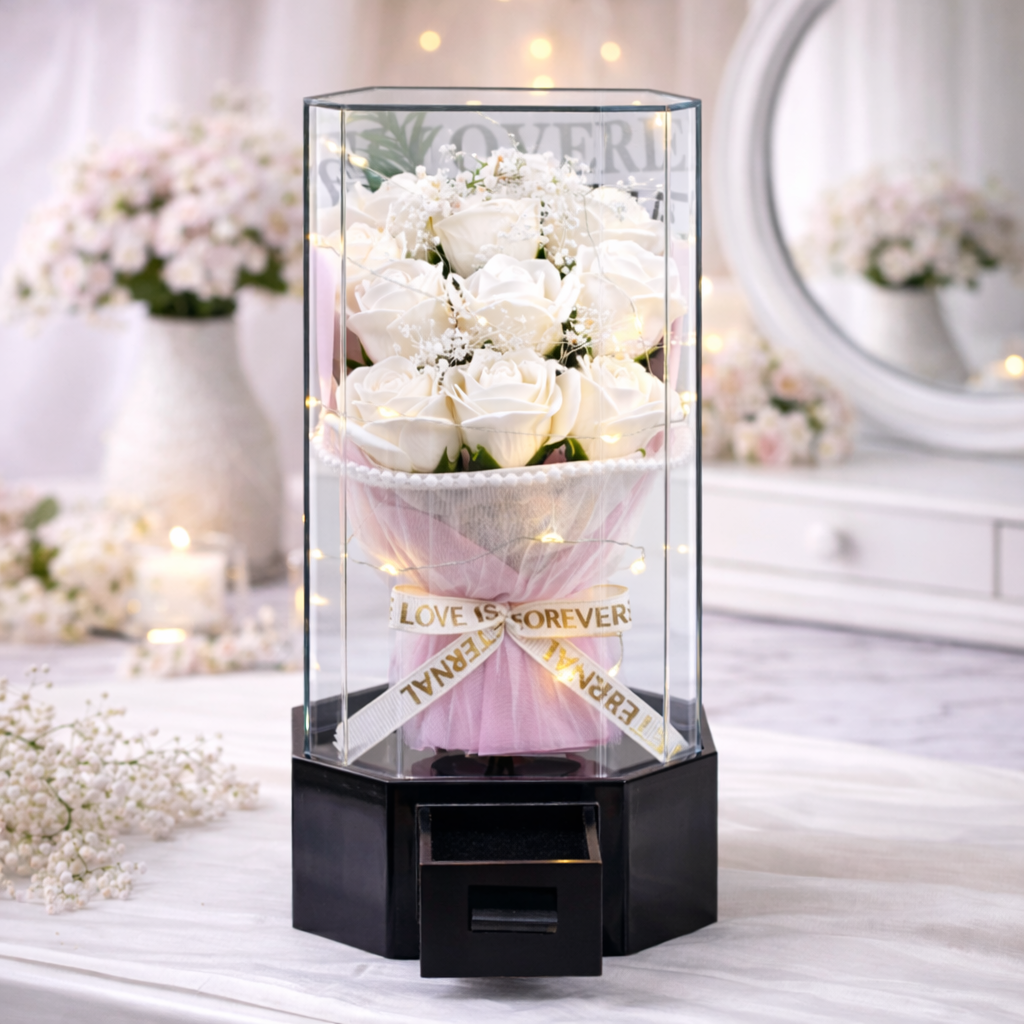 Éternelle Rose Bouquet - Bouquet Music Box