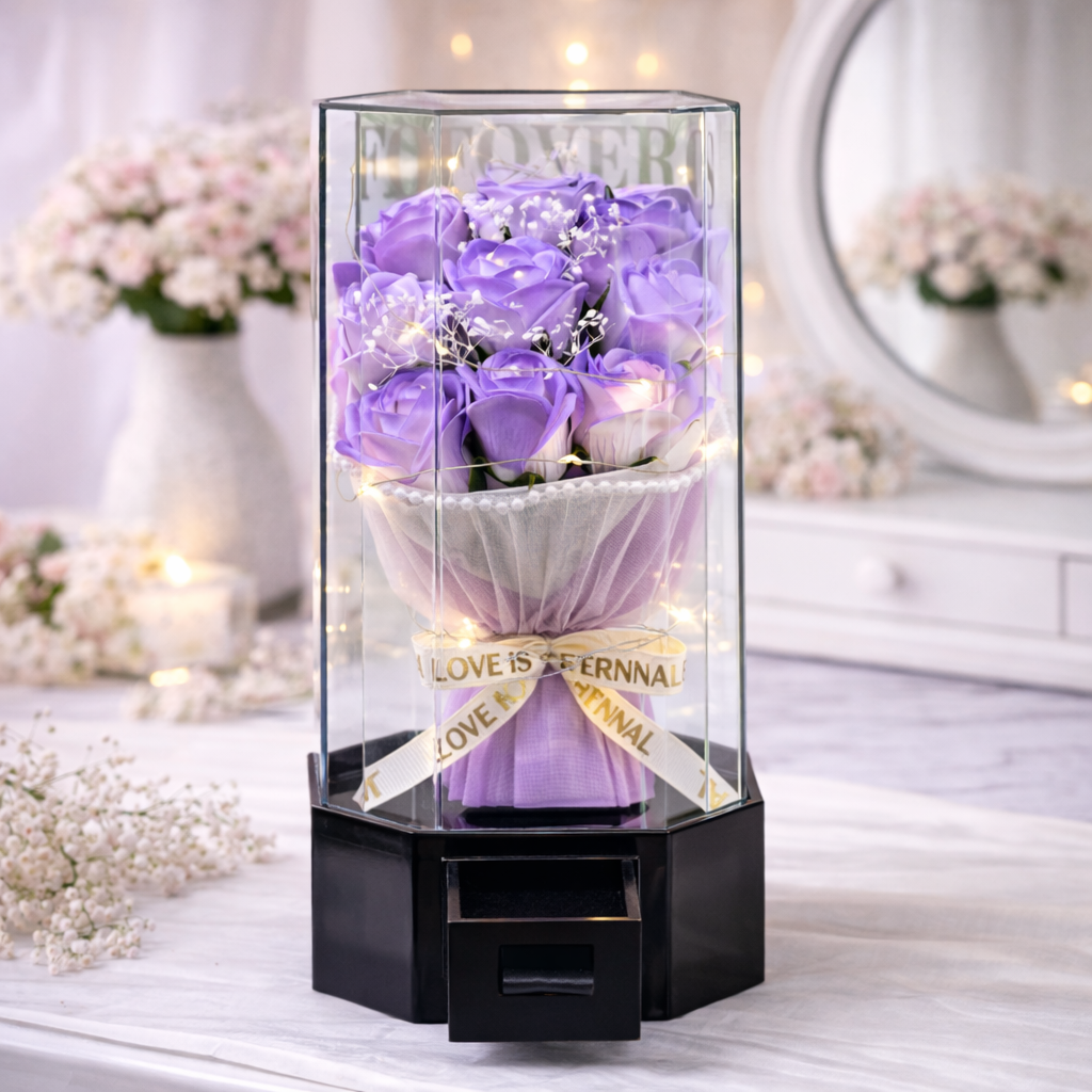 Éternelle Rose Bouquet - Bouquet Music Box