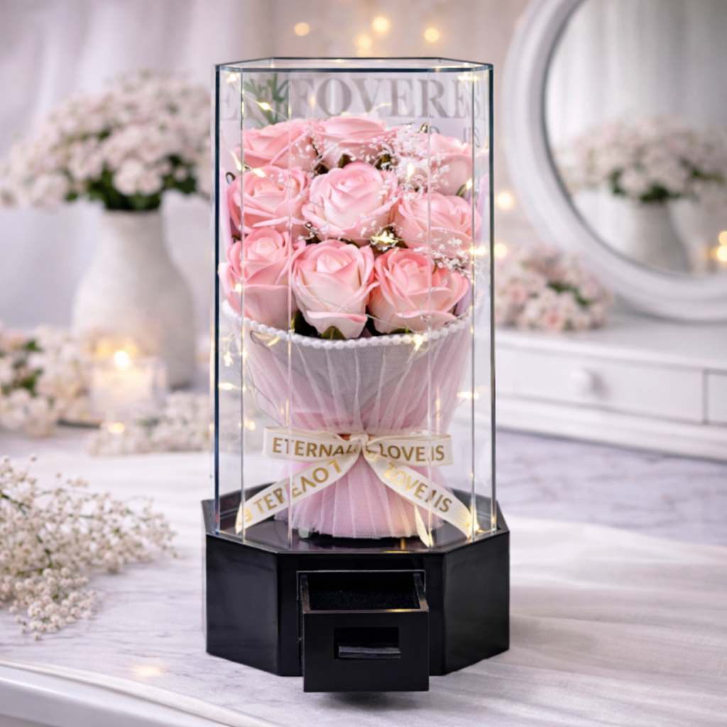 Éternelle Rose Bouquet - Bouquet Music Box