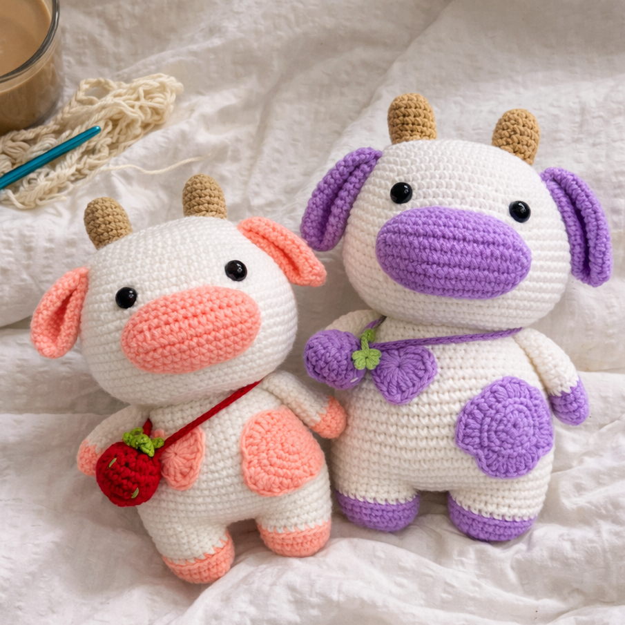 [Handmade Crochet] Moochi 🐮 — The Flavored Cow WabiSnuggle Plush