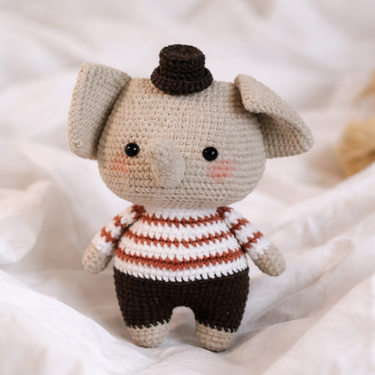 [Handmade Crochet] Ellie 🎪 — The Circus Elephant WabiSnuggle Plush