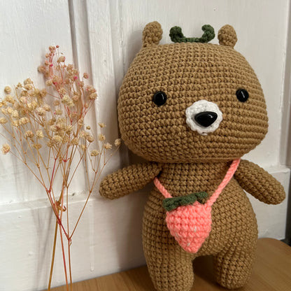 [Handmade Crochet] Kibi 🐻 — The Messenger Bear WabiSnuggle Plush