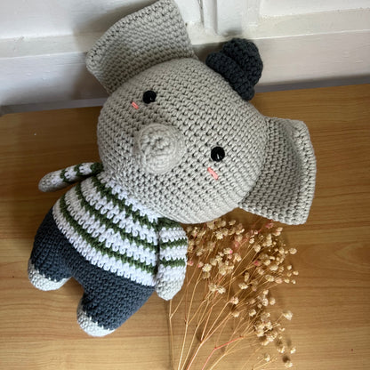 [Handmade Crochet] Ellie 🎪 — The Circus Elephant WabiSnuggle Plush